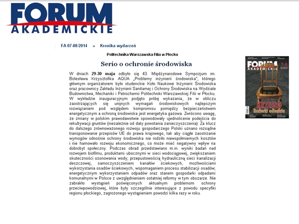 Forum Akademickiess - pisali o nas