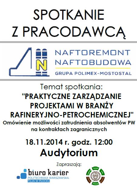 Spotkanie na PW Polimex-Mostostal 18.11.2014