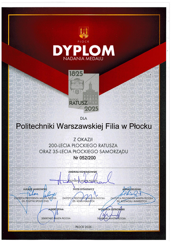 Dyplom Płock