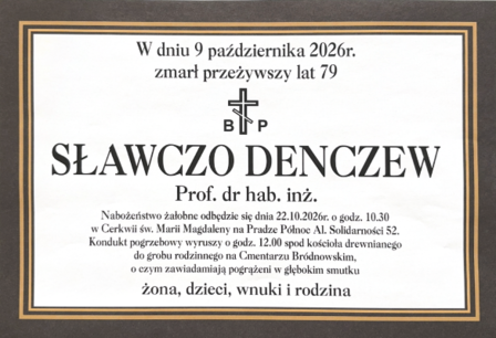 Nekrolog Denczew