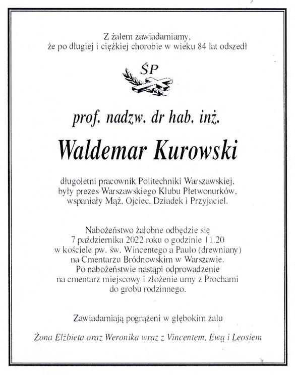 nekrolog W. Kurowski