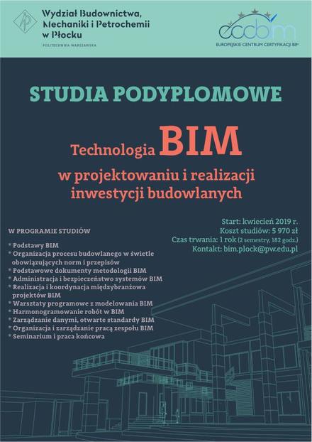 podyplomowe BIM plakat
