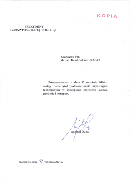 Prof. karol Prałat