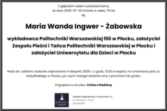 Zmarła Maria Ingwer-Żabowska
